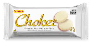 BISCOITO CHOKER 95GR COBERT CHOCOLATE BRANCO