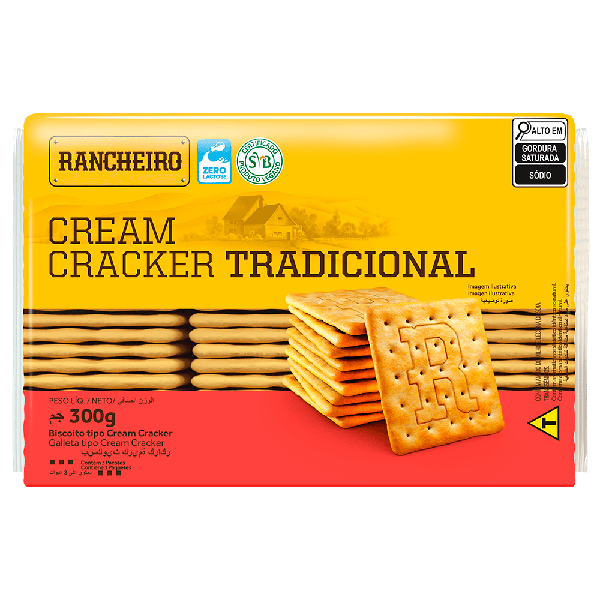 BISCOITO CREAM CRACKER 300GR RANCHEIRO