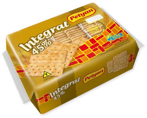 BISCOITO INTEGRAL 45% PETYAN 350G