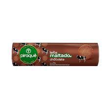BISCOITO PIRAQUÊ 132G LEITE MALTADO CHOCOLATE