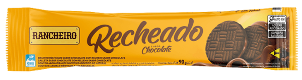 BISCOITO RECHEADO RANCHEIRO CHOCOLATE 90GR