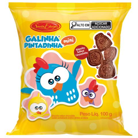 BISCOITO SANTA EDWIGES 100G GALINHA PINT CHOCOLATE