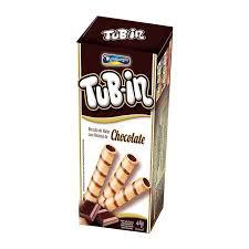 BISCOITO WAFER TUBIN RECH CHOCOLATE 48GR