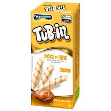 BISCOITO WAFER TUBIN RECHEIO DOCE DE LEITE 48GR
