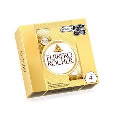 BOMBOM FERRERO ROCHER CAIXA 50G 4 UNIDADES