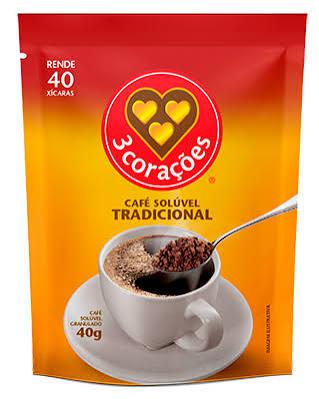 CAFÉ SOLÚVEL 3 CORAÇÕES GRAN TRAD SCH 36G