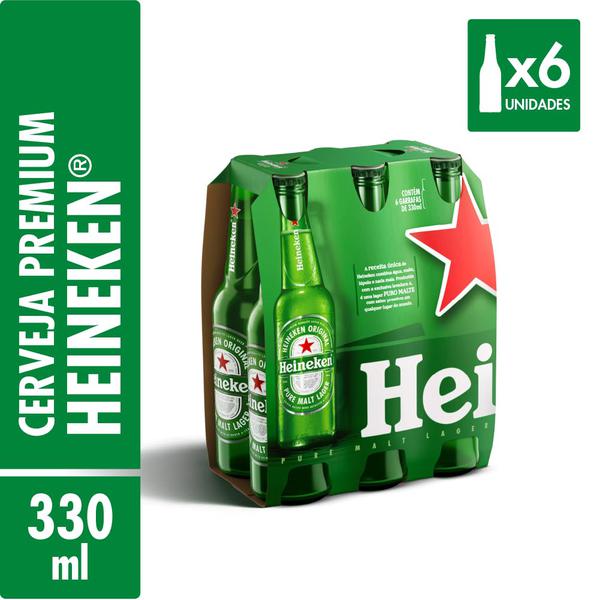 CERV HEINEKEN 330ML C/6