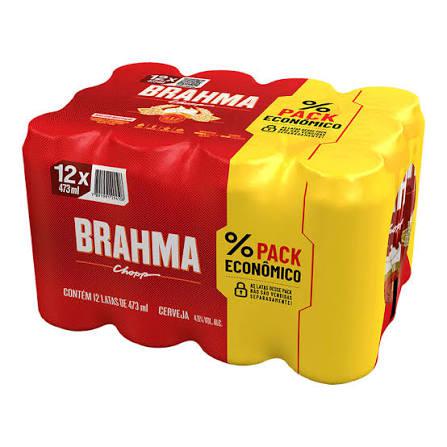 CERVEJA BRAHMA CHOPP 473ML C/12 LATAO MULTPACK