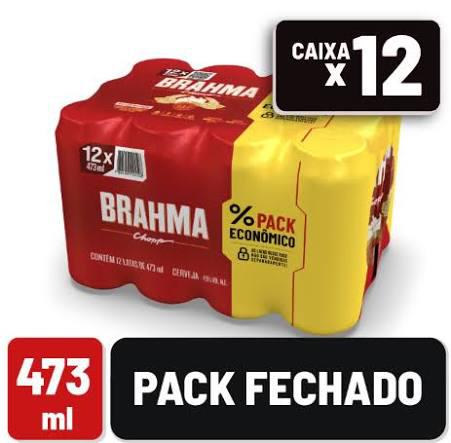 CERVEJA BRAHMA CHOPP 473ML C/12 LATAO MULTPACK