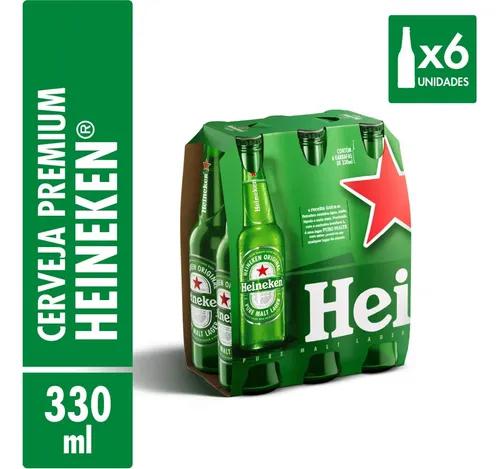 CERVEJA HEINEKEN LONG NECK 330ML C/6