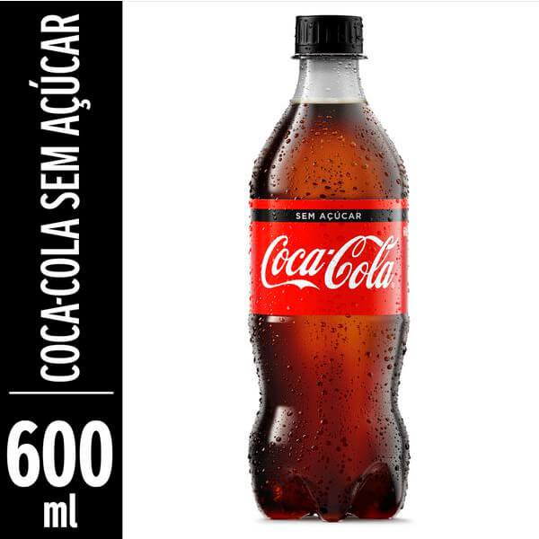 COCA-COLA PET 600ML ZERO AÇÚCAR