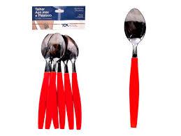 COLHER DE MESA VERMELHO C/6 UN - NEWLAR