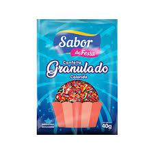 CONFEITO GRANULADO COLORIDO 40GSABOR