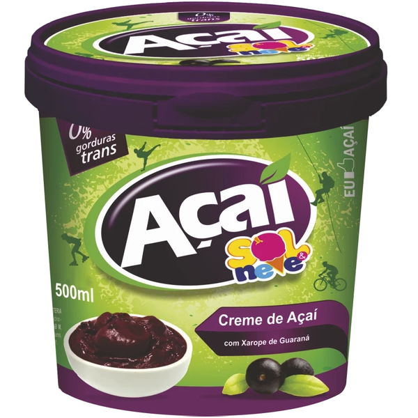 CREME DE ACAI SOL NEVE POTE 500GR