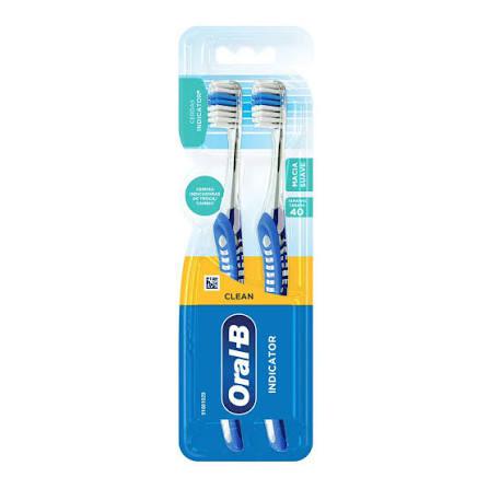 ESCOVA DE DENTE ORAL-B CLEAN INDIC 40 MACIA 2UN