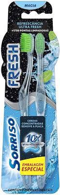 ESCOVA DE DENTE SORRISO FRESHE MACIA 2UN