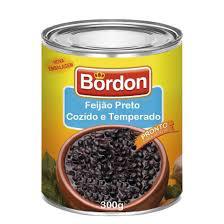 FEIJAO PRETO BORDON TEMPERADO CONSERVA LT