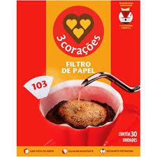 FILTRO DE PAPEL 3 CORAÇÕES 103 COM 30 UNIDADES