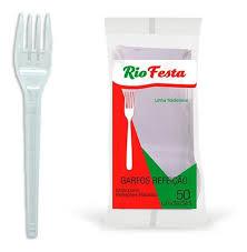 GARFO RIOPLASTIC CRISTAL REFEIÇÃO 50 UNID
