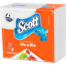 GUARDANAPO SCOTT DIA-A-DIA 30CMX30CM 50U
