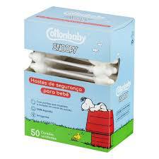HASTES FLEXÍVEIS COTT SNOOPY BABY CART 50UN