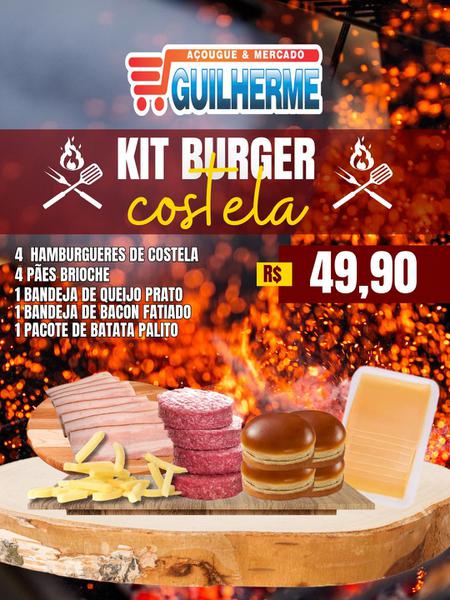 KIT HAMBURGUER COSTELA 4 UND ARTESANAL