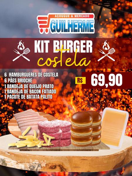 KIT HAMBURGUER COSTELA 6 UND ARTESANAL