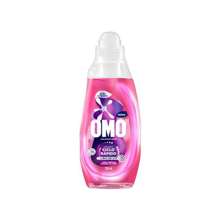 LAVA ROUPA OMO LIQ 750ML CICLO RAP AÇAO CUIDADO