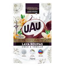 LAVA-ROUPAS LÍQUIDO COCO E VANILHA UAU 750ML REFIL