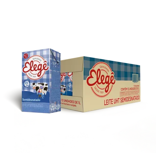 LEITE UHT SEMIDES 1L ELEGE C/12