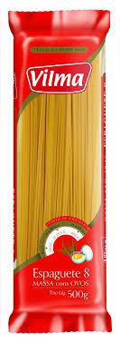 MACARRÃO VILMA C/ OVOS N8 ESPAGUETE 500G