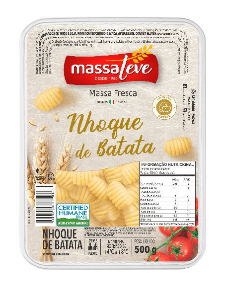 MASSA NHOQUE MASSA LEVE 500G