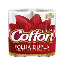 PAPEL HIGIÊNICO COTTON FOLHA DUPLA NEUTRO 4RL