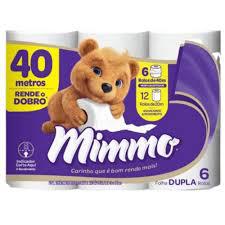 PAPEL HIGIÊNICO FOLHA DUPLA - MIMMO 40MT C/6