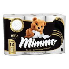 PAPEL HIGIÊNICO FOLHA TRIPLA MIMMO 12 ROLOS 20M