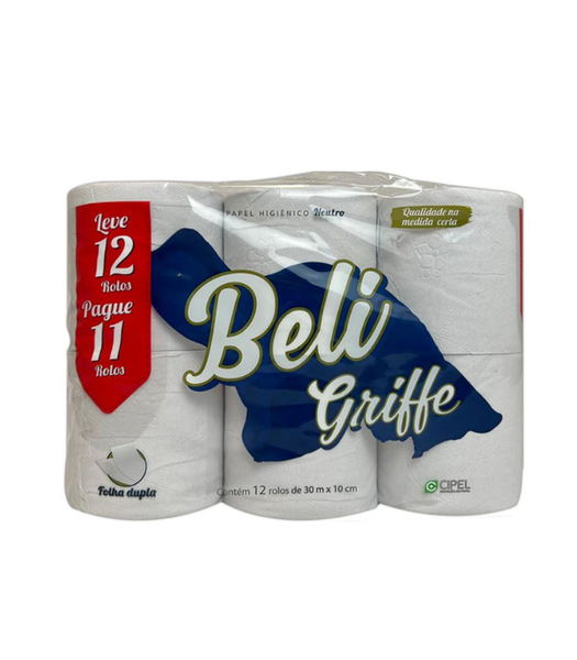 PAPEL HIGIENICO BELI GRIFFE BR II 12X30 M FL DUPLA