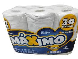 PAPEL HIGIENICO CARINHO MAXIMO 12 ROLOS DE 30M