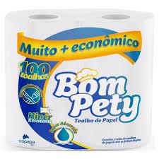 PAPEL TOALHA BOM PETY C/2UN 100 FLS