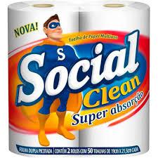 PAPEL TOALHA SOCIAL CLEAN 100 FOLHAS