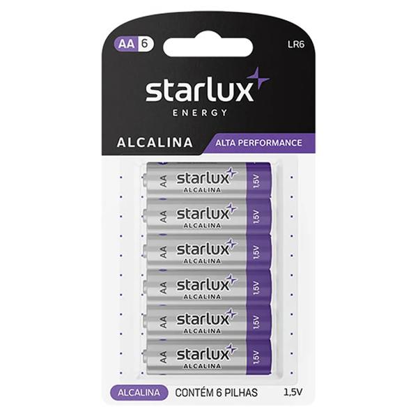 PILHA ALCALINA PEQUENA AA6 STARLUX ENERGY