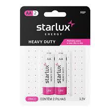 PILHA COMUM PEQUENA AA 2UN STARLUX ENERGY