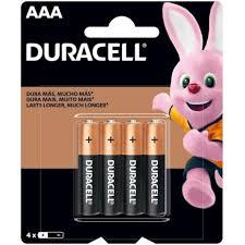 PILHA DURACELL ALCALINA AAA 4UN PALITO