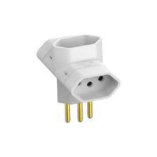 PLUG 3 SAIDAS 2P+T BRANCO LUSTER COM 01