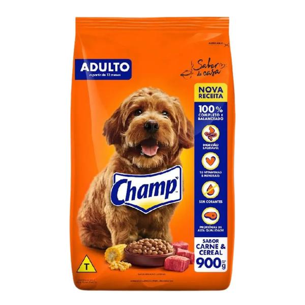 RAÇÃO CHAMP ADULT CARNE CEREAL 900GR