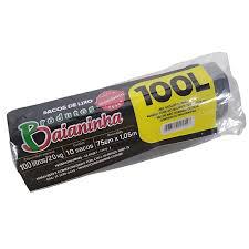 SACO LIXO 100L C/10 PRETO BAIANINHA ECONOMICO ROLO