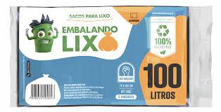 SACO LIXO POTENZZO ALMOFADA 100L C/5