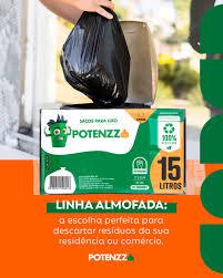 SACO LIXO POTENZZO ALMOFADA 15L C/20