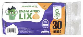 SACO LIXO POTENZZO ROLO 30L C/40
