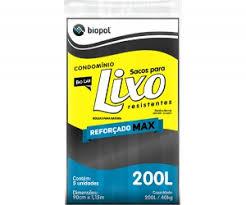 SACO LIXO ROLO BIO LAR PRETO MAX 200L 90X115 C/ 1