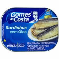 SARDINHA GOMES DA COSTA OLEO 250G